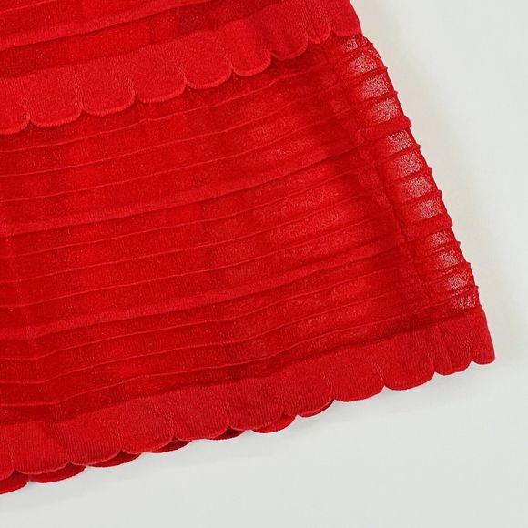 Missoni M Red flared Knit Skirt - size 4 - Picture 3 of 9